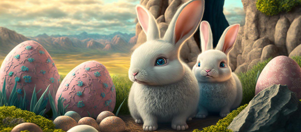 Пасхальный кролик и яйца