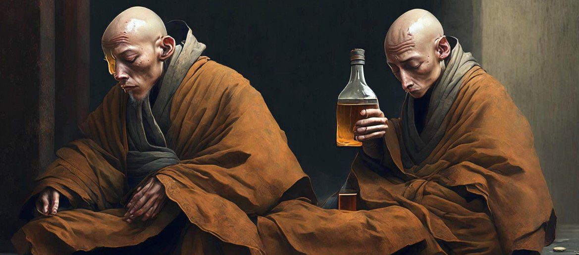 Монах с вином