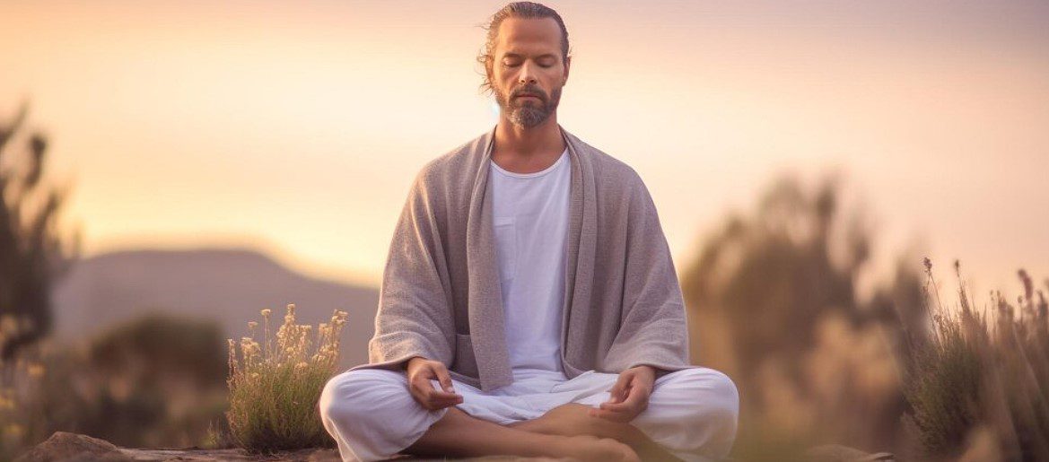 Мужчина на медитации