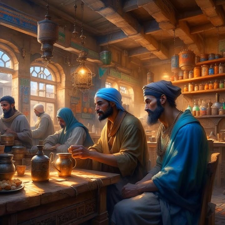 Старинная кофейня в исламском мире